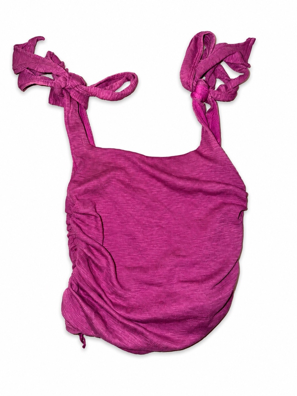 Free People Magenta Tie-Shoulder Tank
